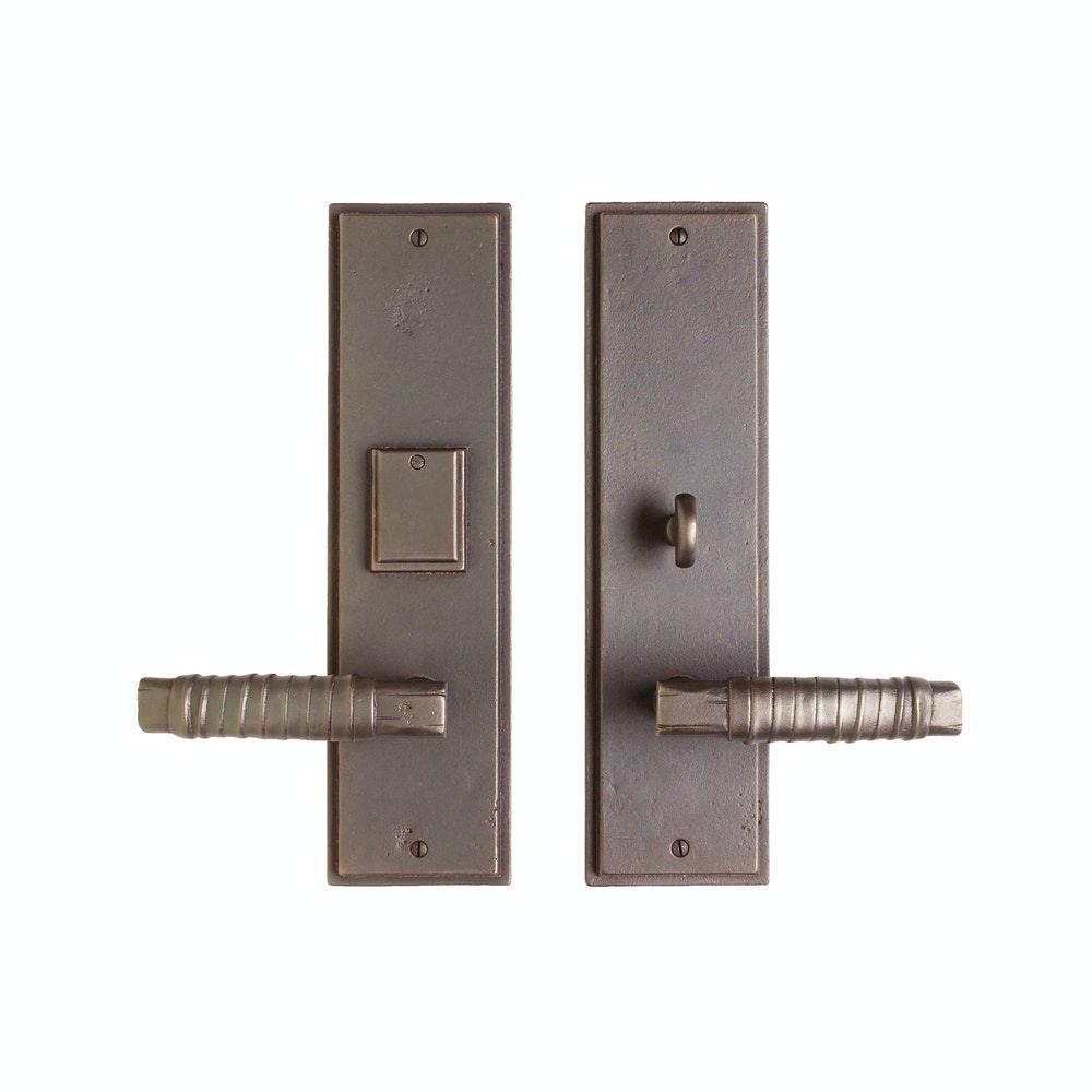 Entry Dead Bolt/Spring Latch - Stepped Entry 3 1/2" X 20" G320-E363 Dead Bolt/ Spring Latch With 3 1/2" X 13" Interior