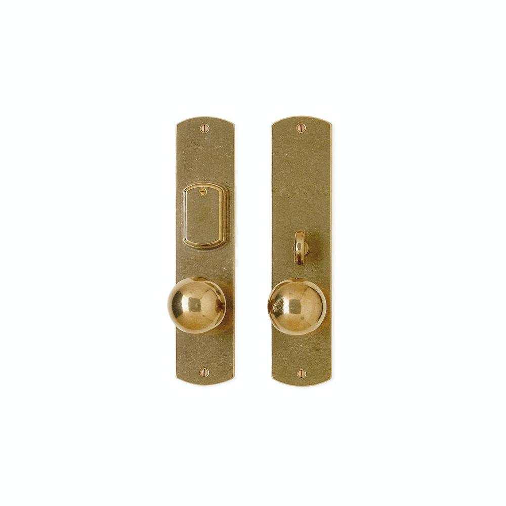 Entry Dead Bolt/Spring Latch - Curved Entry 2 1/2" X 11" E511-E513 Dead Bolt / Spring Latch With 2 1/2" X 11" Interior Escutcheon