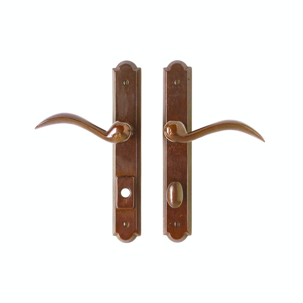 Multipoint Entry - Arched 1 3/4" X 11" E745 Multi-Point Entry Trim With American Cylinder, Lever High
