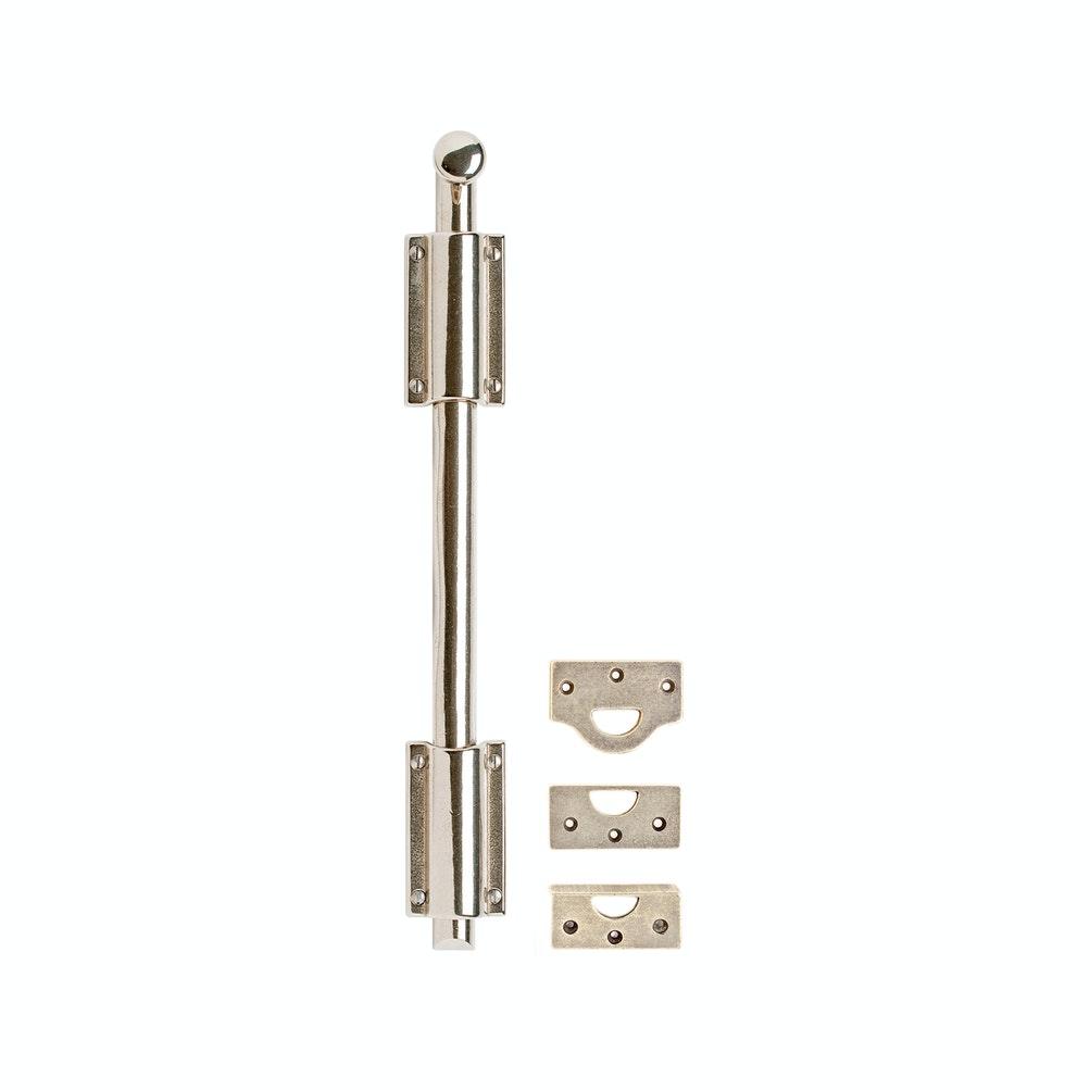 Door Hardware - 36" Surface Bolt, 3 Brackets MB12 Surface Bolts, Rectangular 4" Mounting Brackets And 1" Bolt