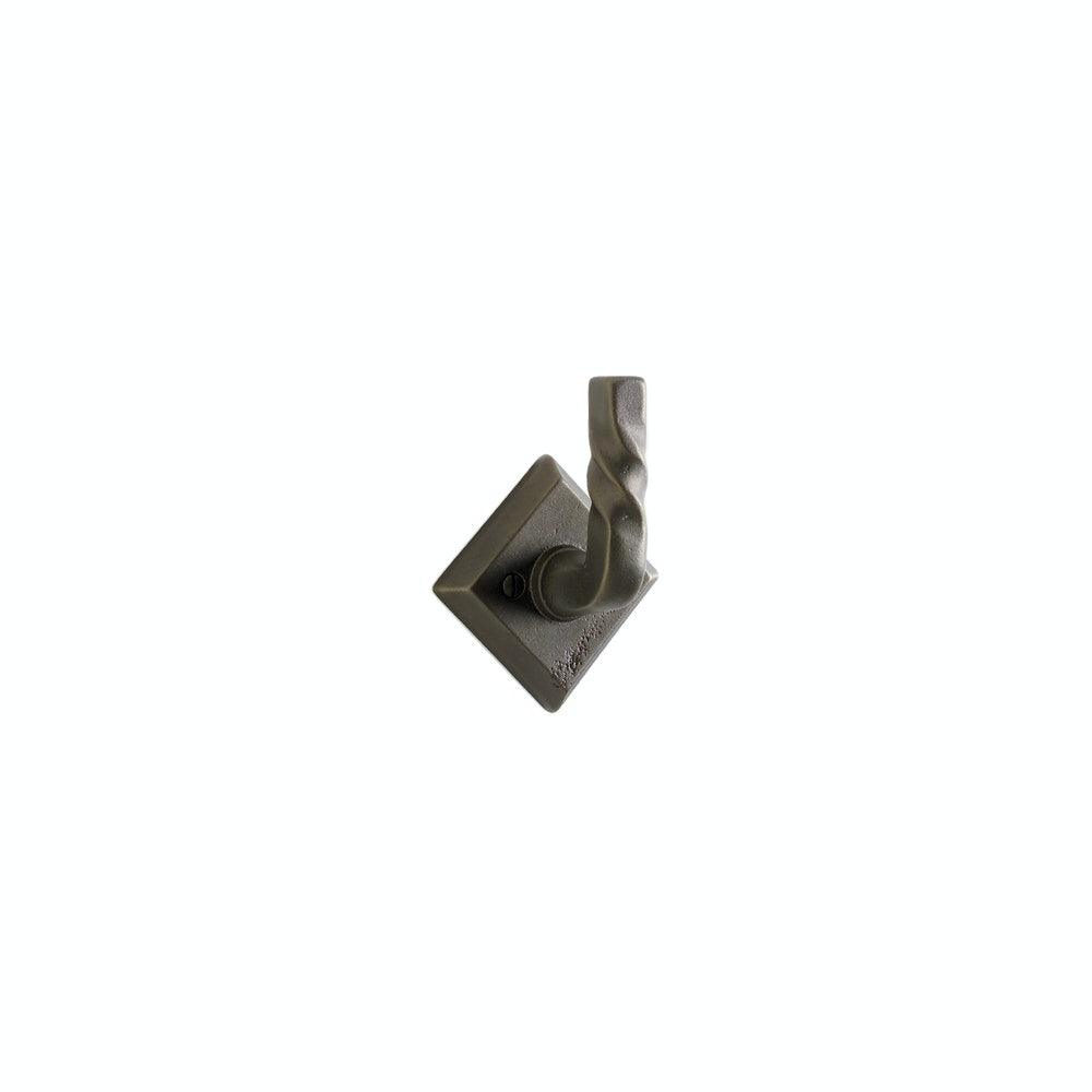 RH2 Twist Robe Hook w/ E103 Square Designer Escutcheon 3" x 3"