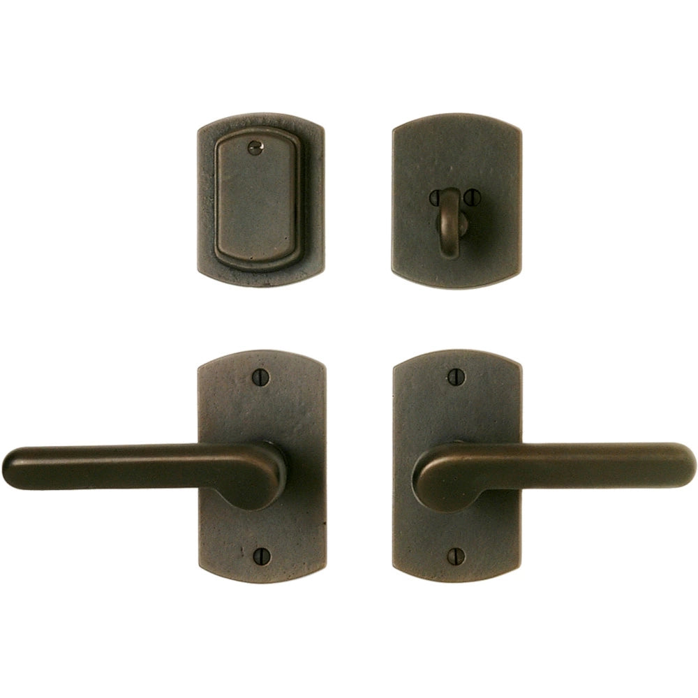 Curved 2 1/2" x 4 1/2" E504 Patio Dead Bolt/Spring Latch