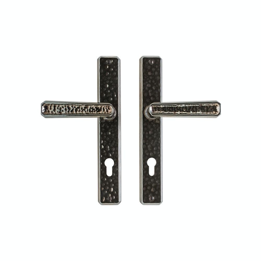 Hammered 1 3/4" x 11" E30468 Multi-Point Entry Trim with Profile Cylinder, Lever High - Discount Rocky Mountain Hardware