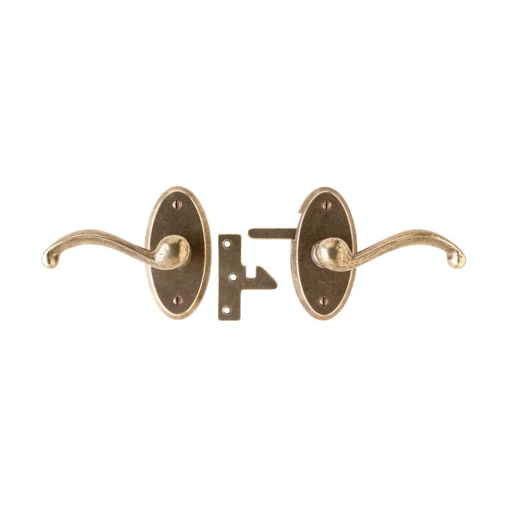 Oval Gate Latch Passage with E501 - 2 5/8" x 5 1/4" - Discount Rocky Mountain Hardware