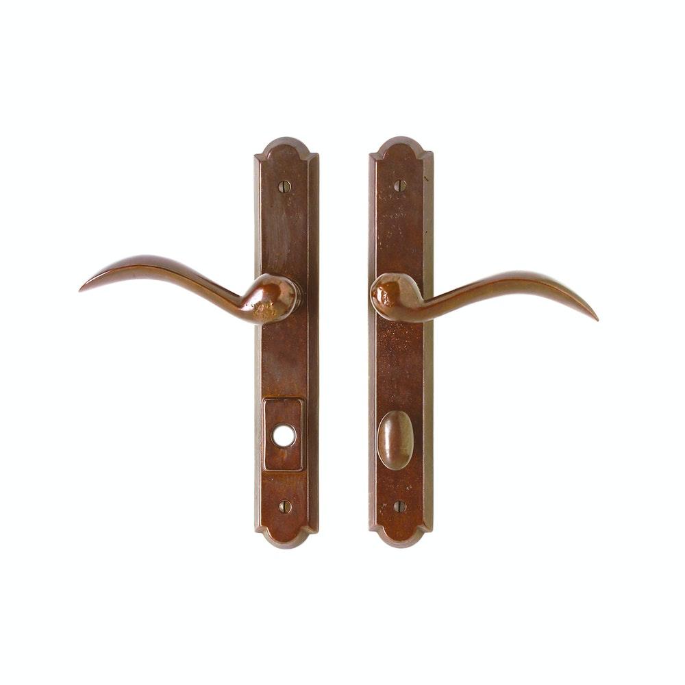 Arched 1 3/4" x 11" E743 Multi-Point Entry Trim with American Cylinder, Lever Low - {{ show.name }}