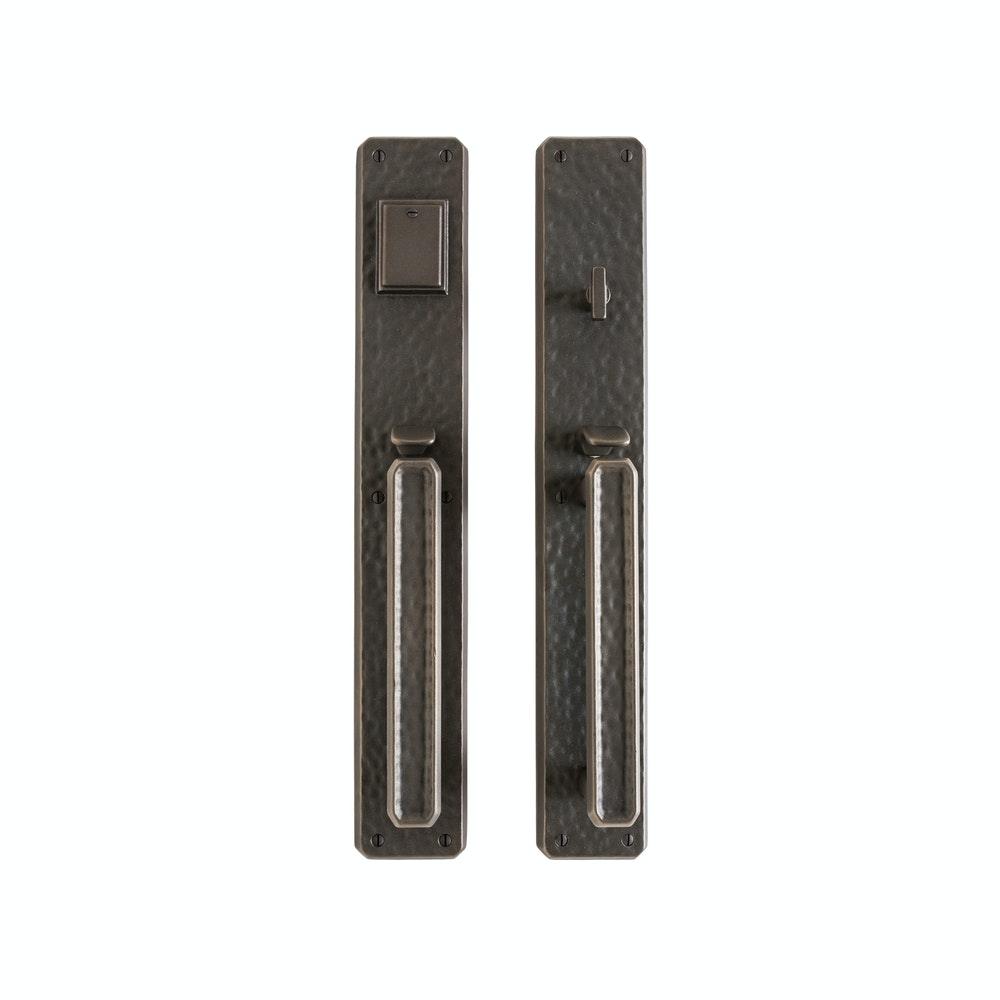 Hammered Entry 3" x 19" G30433-E30411 Mortise Lock with 2 1/2" x 10" Interior - Discount Rocky Mountain Hardware