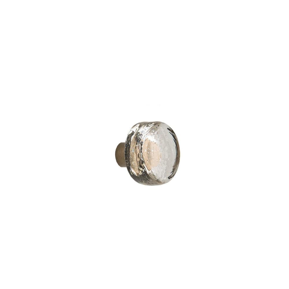 Cabinet Knob - CK156 - 1 3/8" Cast Glass Round Cabinet Knob