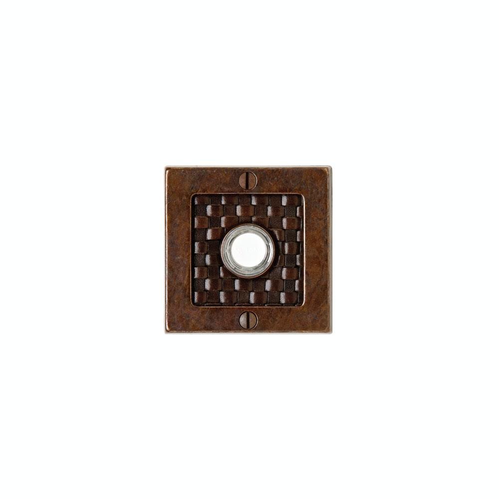 Door Hardware - DBB Door Bell Button E103 Square Designer Escutcheon 3" X 3"
