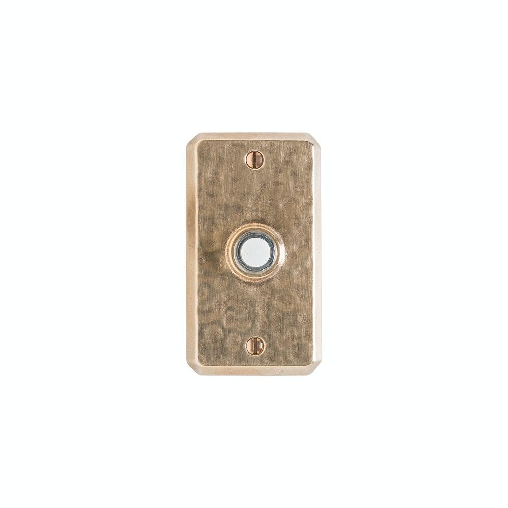 Door Hardware - DBB Door Bell Button E30403 Hammered Escutcheon 2 1/2" X 4 1/2"