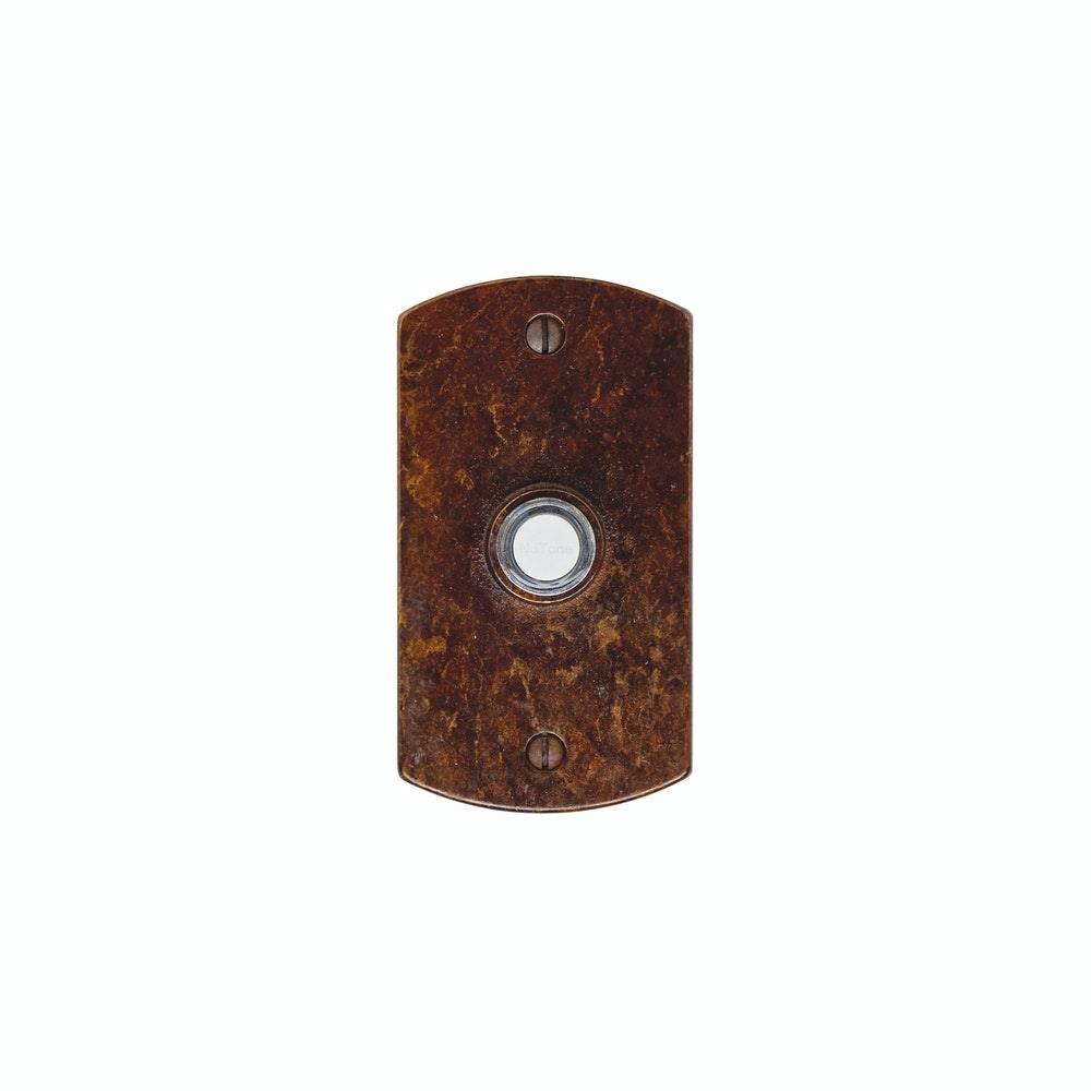 Door Hardware - DBB Door Bell Button E504 Curved Escutcheon, 2 1/2" X 4 1/2"