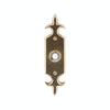 Door Hardware - DBB Door Bell Button E828 Fleur De Lis Escutcheon 2" X 8"