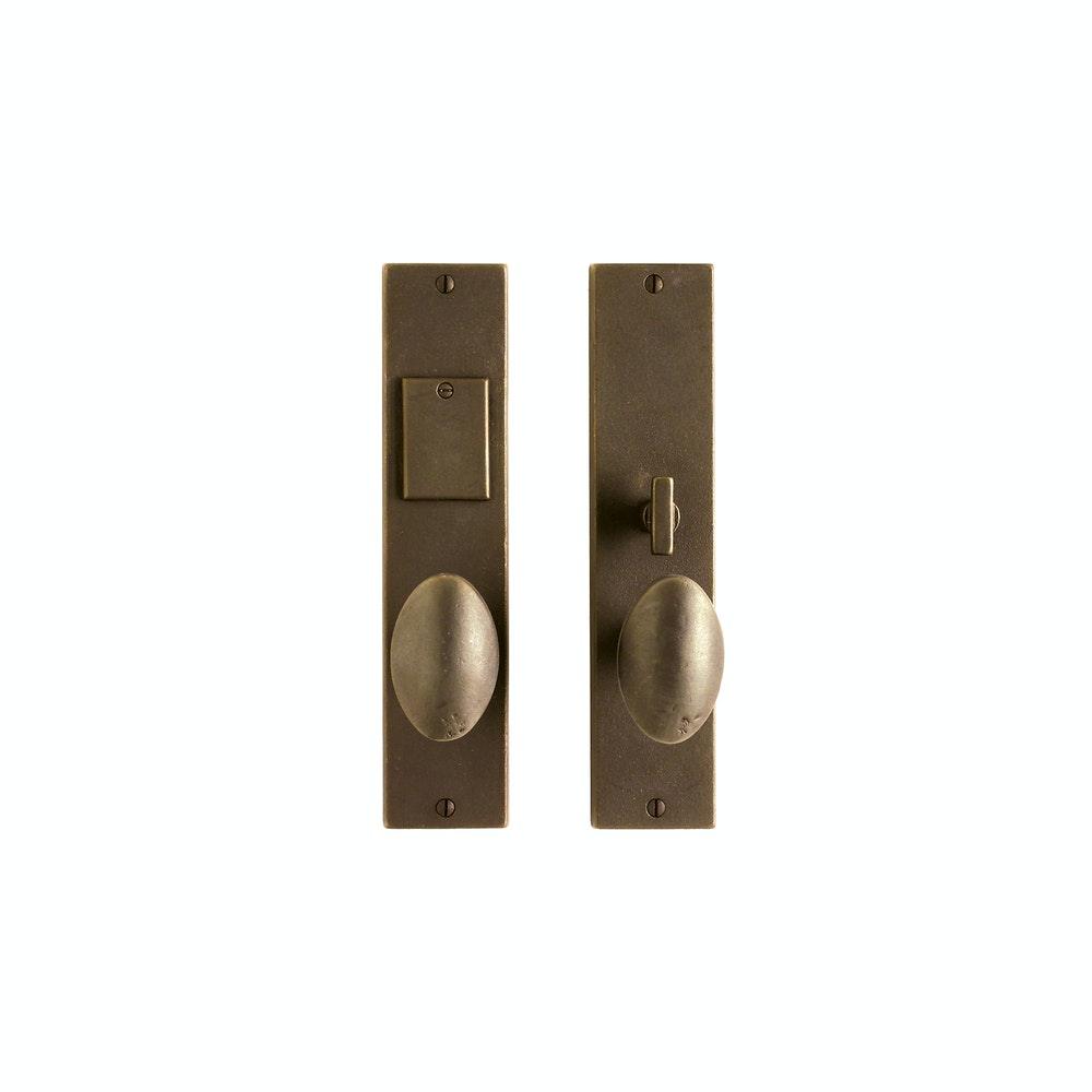 Metro Entry 2 1/4" x 10" E209-E233 Dead Bolt / Spring Latch with 2 1/4" x 10" Interior Escutcheon