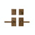 Patio Set - Stepped 2 1/2" X 4 1/2" E304 Patio Dead Bolt/Spring Latch
