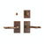 Passage Set - Rectangular 2 1/2" X 4 1/2" E414 Passage Mortise Lock
