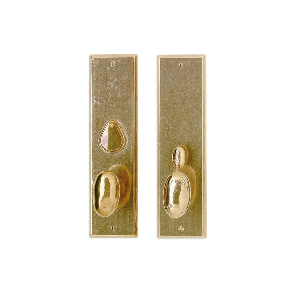 Rectangular Entry 3 1/2" x 13" E462-E463 Mortise Lock with 3 1/2" x 13" Interior Escutcheon