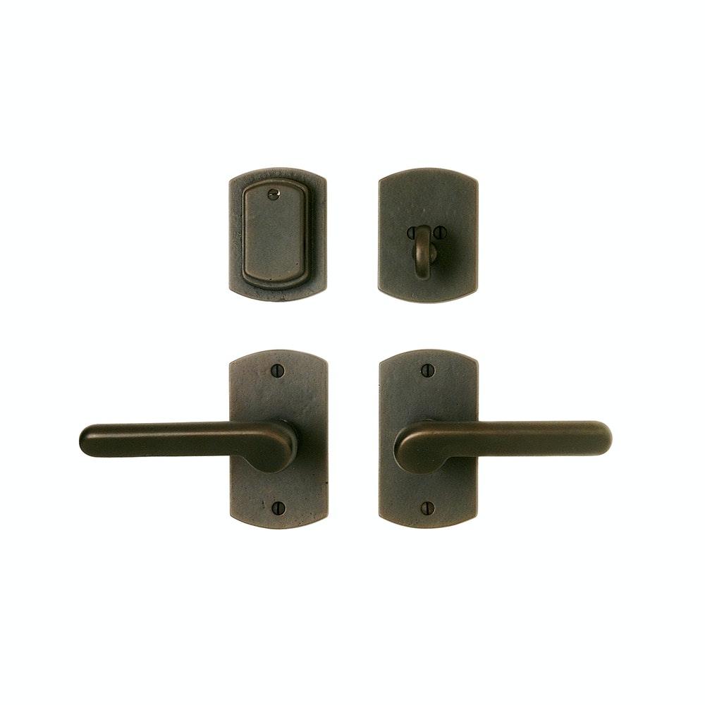 Patio Set - Curved 2 1/2" X 4 1/2" E504 Patio Dead Bolt/Spring Latch