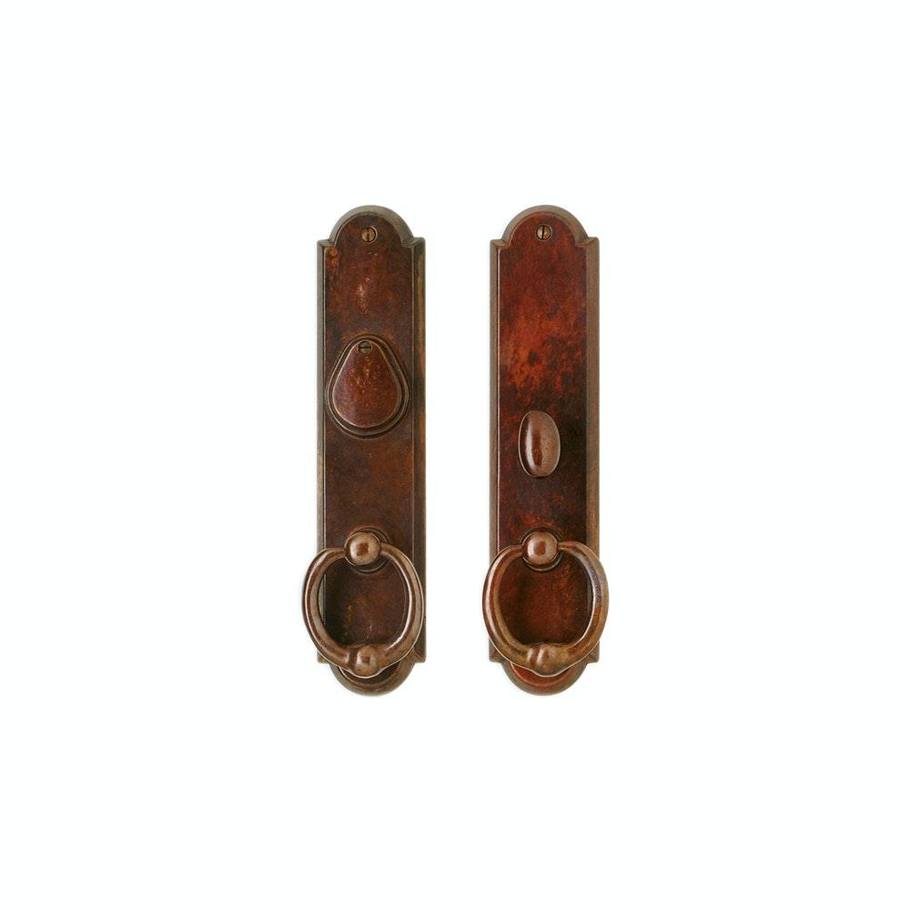 Arched Entry 2 1/2" x 11" E727-E721 Dead Bolt / Spring Latch with 2 1/2" x 11" Interior Escutcheon