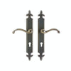 Fleur de Lis 2" x 15" E825 Multi-Point Entry Trim with Profile Cylinder, Lever High