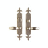 Entry Mortise Lock - Fleur De Lis Entry 2 1/2" X 15" E843-E842 Mortise Lock With 2 1/2" X 15" Interior Escutcheon