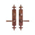 Passage Set - Fleur De Lis 2 1/2" X 15" E841 Passage Mortise Lock