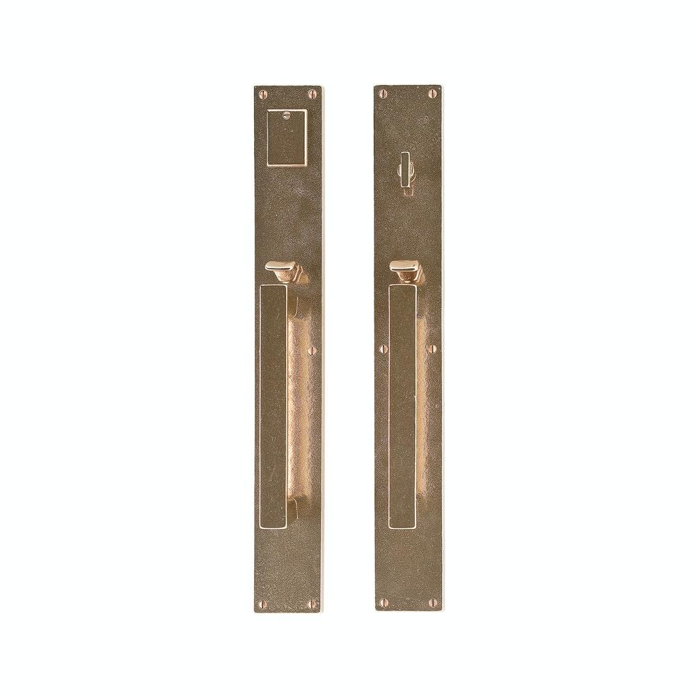 Entry Dead Bolt/Spring Latch - Metro Entry 2 3/4" X 20" G242-E257 Dead Bolt/ Spring Latch With 2 1/2" X 13" Interior