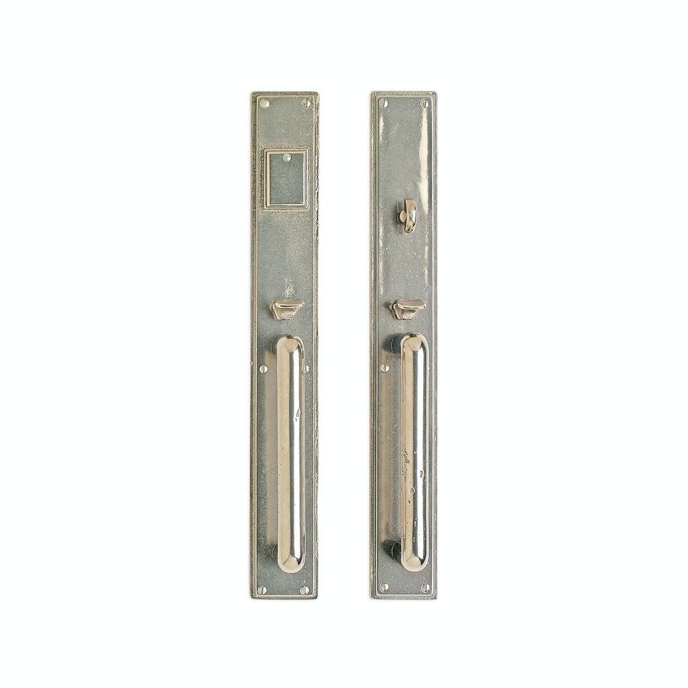 Entry Dead Bolt/Spring Latch - Stepped Entry 2 3/4" X 20" G301-E363 Dead Bolt/ Spring Latch With 3 1/2" X 13" Interior