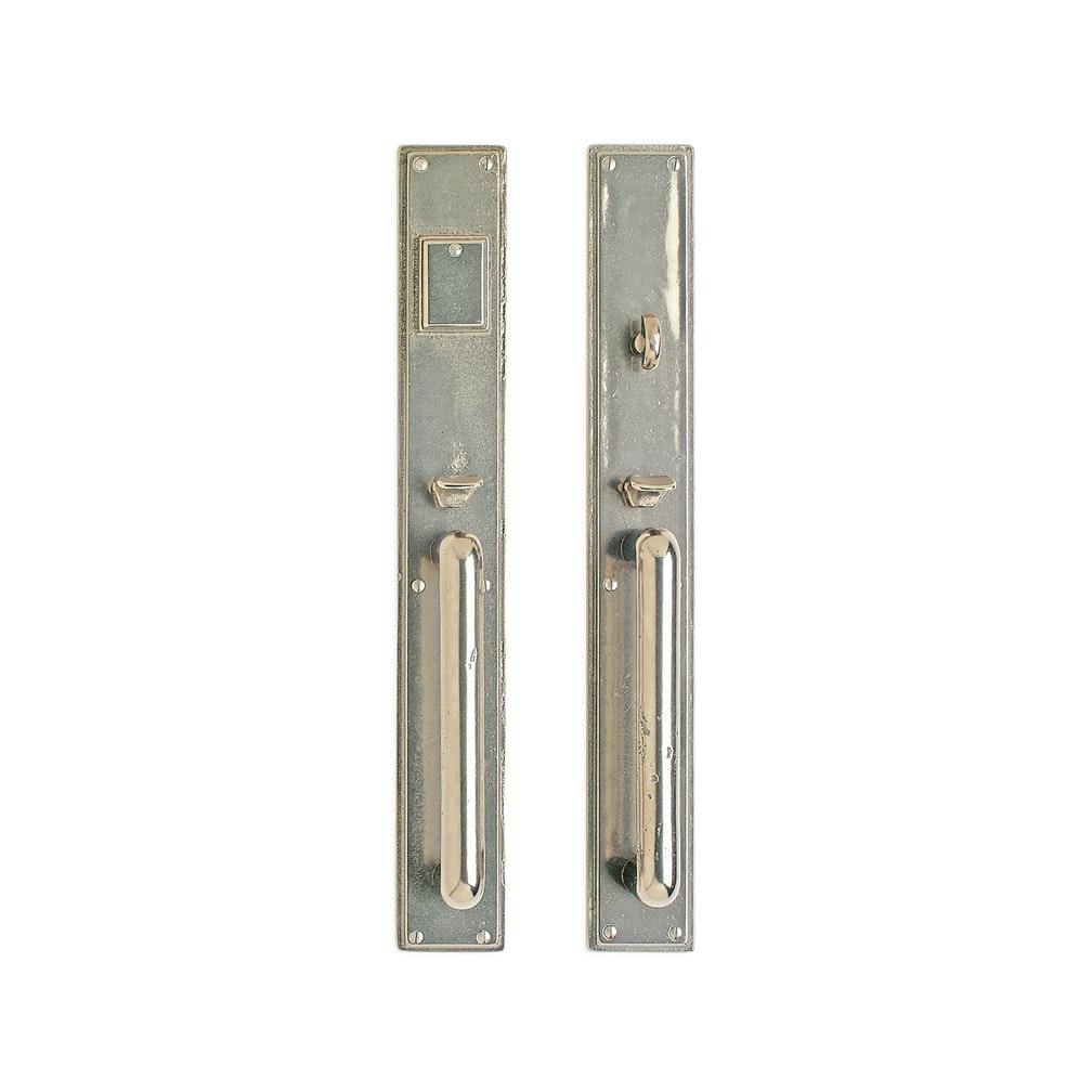 Entry Mortise Lock - Stepped Entry 2 3/4" X 20" G301-G302 Mortise Lock With 2 3/4" X 20" Interior Escutcheon