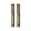 Entry Mortise Lock - Stepped Entry 3 1/2" X 24" G326-G328 Mortise Lock With 3 1/2" X 24" Interior Escutcheon