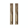 Entry Dead Bolt/Spring Latch - Stepped Entry 3 1/2" X 24" G326-G328 Dead Bolt / Spring Latch With 3 1/2" X 24" Interior Escutcheon