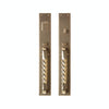 Entry Dead Bolt/Spring Latch - Stepped Entry 3 1/2" X 24" G326-E363 Dead Bolt/ Spring Latch With 3 1/2" X 13" Interior