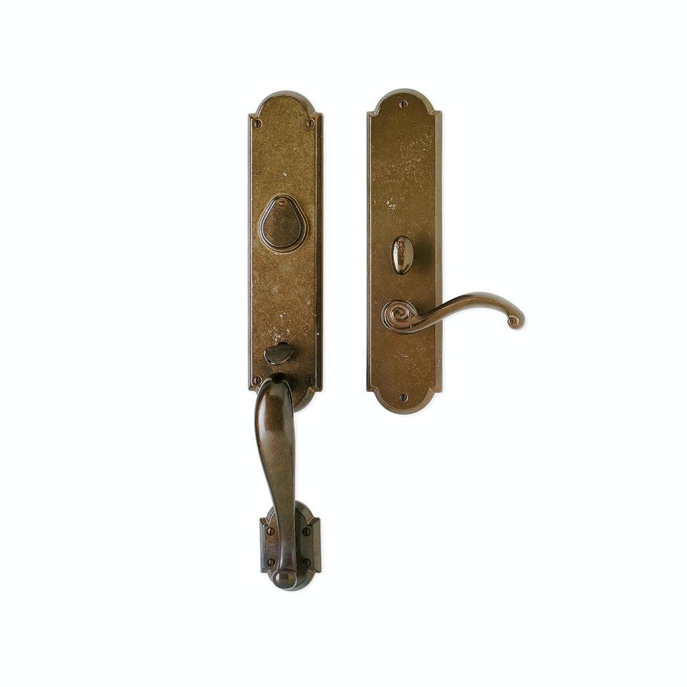Entry Dead Bolt/Spring Latch - Arched Entry 3" X 20"(K) G572-E737 Dead Bolt/ Spring Latch With 2 1/2" X 13" Interior