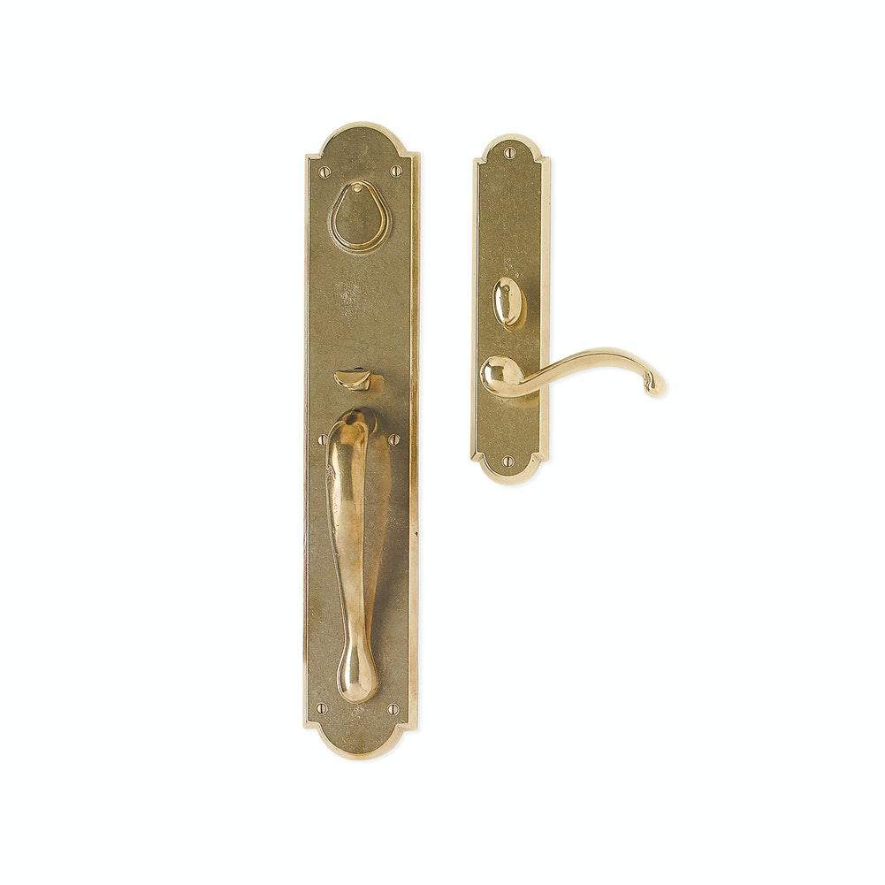 Entry Dead Bolt/Spring Latch - Arched Entry 3 1/2" X 20" G770-E728 Dead Bolt/ Spring Latch With 3" X 13" Interior