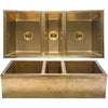 Kitchen And Bath - KS4422 - 44 1/8" X 22 1/8" X 9 13/16" Deep (side Sinks) Farmhouse Sink