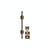 Door Hardware - 10"  Mini Surface Bolt Mini Surface Bolt With Square Mounting Bracket And 3/8" Bolt