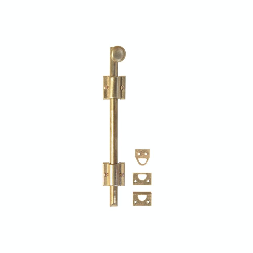 Door Hardware - 36" Surface Bolt, 3 Brackets MB8 Surface Bolt, Rectangular 3 " Mounting Brackets And 5/8" Bolt