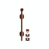 Door Hardware - 48" Surface Bolt, 4 Brackets MB9 Surface Bolt, Oval Mounting Brackets And 5/8" Bolt