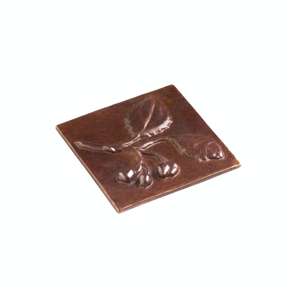 Bronze Tile - TT206 - 6" X 6" Cherry Tile