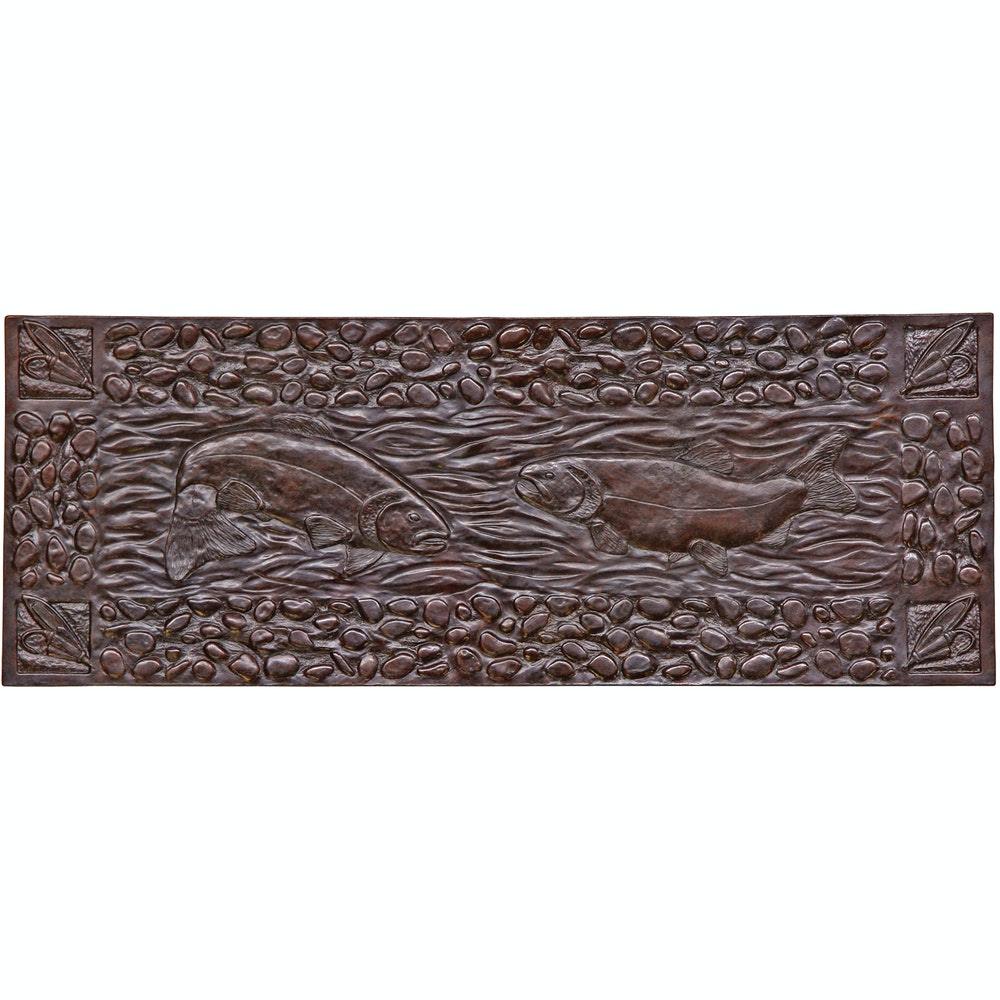 Bronze Tile - TT805 - 12" X 32" Double Trout Panel Tile