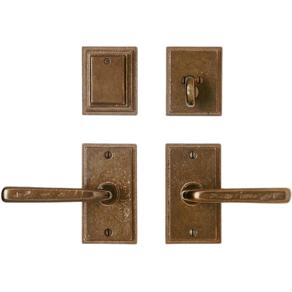 Stepped 2 1/2" x 4 1/2" E304 Patio Dead Bolt/Spring Latch