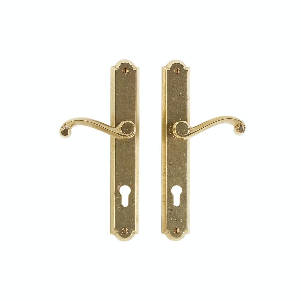 Arched 1 3/4" x 11" E748 Multi-Point Entry Trim with Profile Cylinder, Lever High - {{ show.name }}