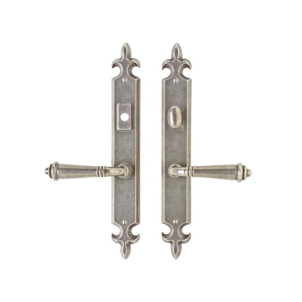 Fleur de Lis 2" x 15" E826 Multi-Point Entry Trim with American Cylinder, Lever High - Discount Rocky Mountain Hardware